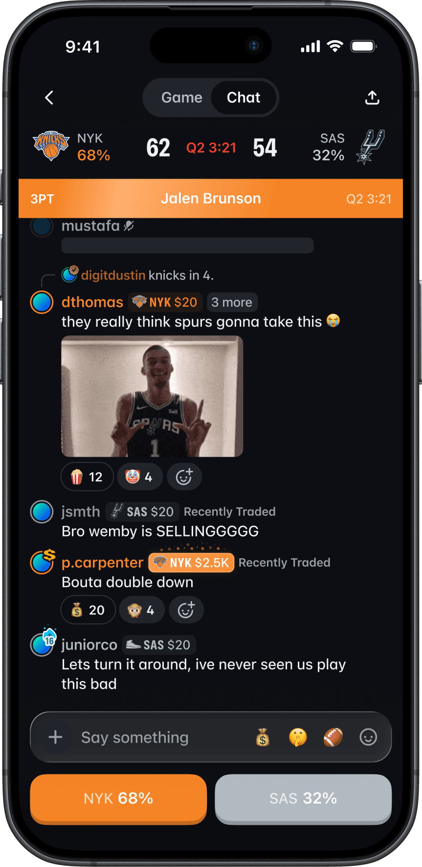 Polymarket chat
