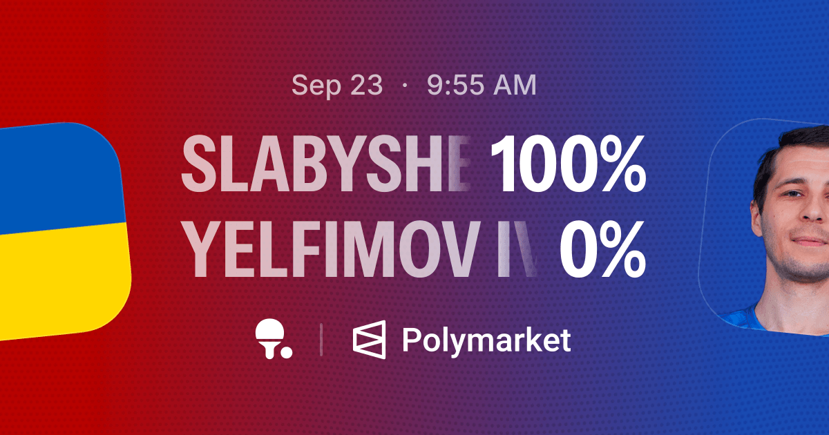 Slabyshev Vadym vs. Yelfimov Ivan | Polymarket